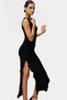 Women's Maxi Dress Knitted Fabric Boat Neck Ruffle Detail Stylish Summer Summer Indispensable - 5
