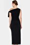 Women's Maxi Knitted Dress One Shoulder Asymmetric Collar Stylish Design Modern Style Durable Material - 4