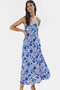 Women S Floral Midi Dress V Neck Skater Casual Summer Viscose Weekend Summer Indispensable - 3