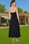 Women's A-Line Midi Length Strapless Evening Dress Floral Pattern Summer Collection Daily Use - 4