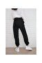 High Waist Elastic Seasonal Track Pants Without Print - 3