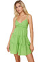 Women's Mini Dress Cotton V-Neck Ruffled Summer Beach Daily Use Summer Essential