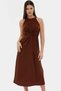 Women Maxi Dress Crinkle Woven Halter Neckline a Line Casual Style Summer Must-Have - 3