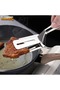 Steel 23cm Fish Steak Bbq Tongs Meat Serving Scoop Spoon Spatula - 7