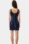 Women Denim Crew Neck Fitted Mini Dress Casual Daily Style Weekend Quality Material - 5