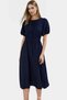 Women's a Line Midi Dress Balloon Sleeve Linen Look Woven Daily Use Quality Material - 4