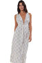 Women's Maxi Dress Striped Pattern Muslin Cotton Summer Comfortable Daily Use Quality Material