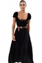 Women's Maxi Dress Gipe Detailed One Sleeve Summer Beach Dress Relaxed Fit Summer's Must-Have