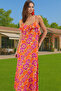 Women's Maxi Viscose Woven Beach Dress Flounced V Neck Shift Summer Summer Indispensable - 2