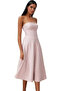Women's A-Line Jacquard Woven Midi Evening Dress Strapless Neckline Special Occasions Summer's Indispensable