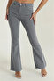 Blue-Grey Women's Miya Flared Jeans High Waist Jeans (Extra Comfortable) - 3