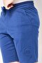 Men Brand Logo Basic Shorts, Navy - 4