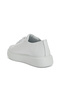Beyaz Kadın Deri Sneaker - 2