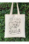 Painting Set Elephant Painting Bag Hobby 35*40 Raw Cloth Bag Painting Kindergarten Children Activity Painting - 3