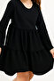 Wrapped Fabric Girl's Dress - Black - 2