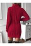 Dgn's Throat Hair Knitted Women's Knitwear Dress - 4