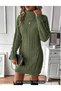 Dgn's Throat Hair Knitted Women's Knitwear Dress