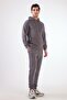 Men's Regular Fit Hooded Anthracite Sweatshirt - 4