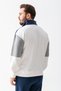 Men's Stand Collar Half Zipper 3-Thread Sweatshirt White – 25K 5719 - 8