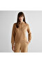 Women's Brown Regular Fit Hooded Logo Sweatshirt