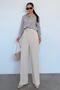 Stone Color High Waist Women's Palazzo Pants Mg2506 - 2