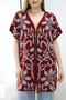 V-Neck Unlined Jacquard Panel Floral Patterned Seasonal Knitwear Vest Cardigan - 5