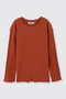 Girls' Round Neck Long Sleeve Soft Textured Tile T-Shirt