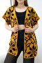 V-Neck Unlined Jacquard Panel Floral Patterned Seasonal Knitwear Vest Cardigan - 5