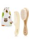 Baby Hair Brush and Comb Set for Newborns & Toddlers - Natural Soft Goat Bristles and Wooden - 2