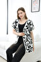 V-Neck Unlined Jacquard Panel Floral Patterned Seasonal Knitwear Vest Cardigan - 4