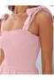 Women's 2025 Summer Boho Spaghetti Strap Square Neck Solid Color Ruffle A Line Beach Long Maxi Dress - 4