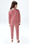 Girl's striped 100% cotton pajama set - white - 2