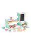 Fisher-Price Wood Coffee Shop Set of 20 Wooden Pieces for Preschool Children - 2
