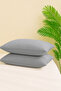 2-Piece Bead Silicone Fiber Filler Gray Color Microfiber Pillow, 800 Grams Standard Hotel Pillow 50X70 cm