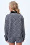 Black Suede Collared Jacket with Double Pockets, Cuffed Sleeves, Hidden Placket and Zipper Closure Alc-X14430 - 6