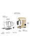 Mastermaid Chef Ultra D2000 Dijital Ekranlı Hamur Yoğurma Makinesi Mineral Gold 7L - 4