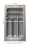 S-2293-g حامل ملاعق بلاستيكي داخل الدرج، لون رمادي - 3