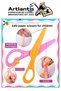 Colored Paper Scissors 1 Piece Plastic Spring-Loaded Blunt Tip Guard School Scissors Kids Scissors Preschool Daycare a - 2