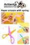 Colored Paper Scissors 1 Piece Plastic Spring-Loaded Blunt Tip Guard School Scissors Kids Scissors Preschool Daycare a - 3