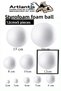 Styrofoam Foam Ball 12 cm 5 Pcs Foam Ball Sphere Balls Round Styrofoam Foam Ball School Experiment Hobby Sana