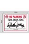 No Parking Tow Away Zone Pvc Sign Board 50X35Cm Zafrakreklam - 3