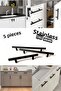 96 Mm Stainless Black Handle 5 Pieces Furniture Drawer Cloakroom Kitchen Cabinet Handle
