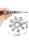 19 In 1 Multifunctional Steel Allen Screwdriver Opener Snowflake Keychain - 4