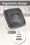 Set of 32 Square Food Storage Containers - Microwave and Freezer Safe Storage Containers Anthracite - 4