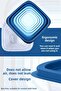 Set of 12 Square Food Storage Containers - Deep Freezer Microwave Compatible Storage Container Blue - 5