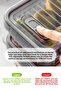 Set of 6 Self-Striped Storage Containers with Locked Lids 3X (2 Liters - 4 Liters) - 6