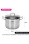 Stockpot 9.0L with Glass Lid, Staineless Steel Stockpot 26x17cm Tahara Series - 2