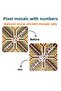 Pixel Mosaic DIY Kit by Numbers - Ancient Mosaic - Pixel Art - Natural Stone Marble Mosaic - 3