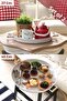2-Piece Wooden Handle 45 cm White Tray and 37 cm White Tray Tea Coffee Presentation Tray - 2