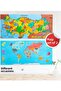 Colorful World and Türkiye Map Set of 2 118×56 Cm Practical and Holdable